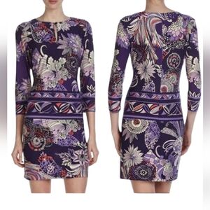 Donna Morgan Floral Dress Jersey Style Sz 10 NWOT